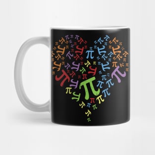 Heart Pi Day Funny Graphic Math Teacher for Women Kids Men Mug